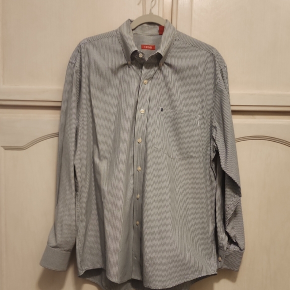 NWOT Izod Blue Dress‎ Shirt Classic Style Large - Picture 1 of 5